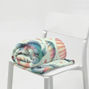 Marine Life Throw Blanket Ocean Fishes Design - Dipaliz - 50″×60″ - Blankets