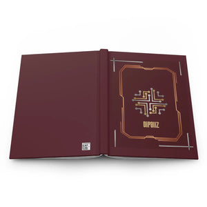 Maroon Circuit Crest Hardcover Journal - Matte - Dipaliz - Journals