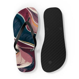 Maroon Marble Flip Flops - Bold Summer Style - Dipaliz - Slippers