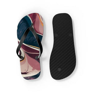 Maroon Marble Flip Flops - Bold Summer Style - Dipaliz - Slippers