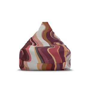 Maroon Marble Bean Bags Cover – Durable Decor - Dipaliz - Slipcovers