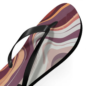 Maroon Marble Flip Flops - Summer Beach Shoes - Dipaliz - Slippers