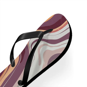 Maroon Marble Flip Flops - Summer Beach Shoes - Dipaliz - Slippers