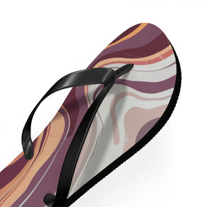 Maroon Marble Flip Flops - Summer Beach Shoes - Dipaliz - Slippers