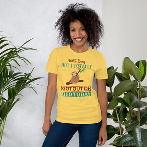 Sloth Unisex Tee Ring-spun Cotton Loungewear - Dipaliz - Yellow / s - T-shirts