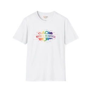 Math is Beautiful T-shirt, Rainbow Geometry Teacher Tee - T-shirts - m