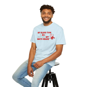 A+ Math Grade Blood Type Funny Cotton T-shirt - Dipaliz - T-shirts - m