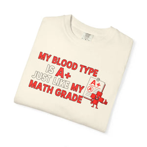A+ Math Grade Blood Type Funny Cotton T-shirt - Dipaliz - T-shirts - m