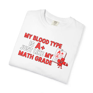 A+ Math Grade Blood Type Funny Cotton T-shirt - Dipaliz - T-shirts - m