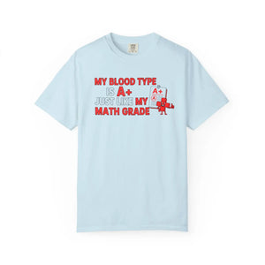 A+ Math Grade Blood Type Funny Cotton T-shirt - Dipaliz - T-shirts - m