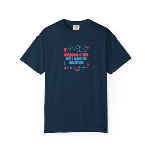 Math Humor T-shirt, ?I have no Solution’ Nerdy Algebra Graphic Tee - T-shirts - m