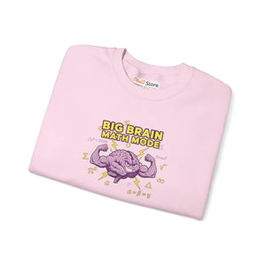 Math Lover Sweatshirt, ?Big Brain Mode’ Graphic Crewneck - Sweatshirts - m