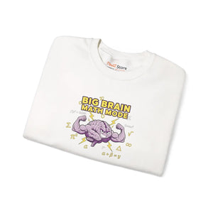 Math Lover Sweatshirt, ?Big Brain Mode’ Graphic Crewneck - Sweatshirts - m
