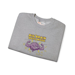 Math Lover Sweatshirt, ?Big Brain Mode’ Graphic Crewneck - Sweatshirts - m