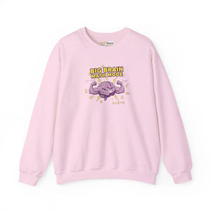 Math Lover Sweatshirt, ?Big Brain Mode’ Graphic Crewneck - Sweatshirts - m