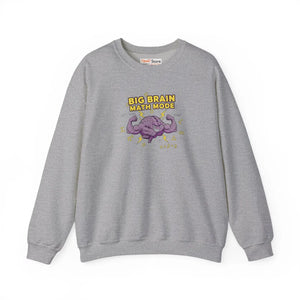 Math Lover Sweatshirt, ?Big Brain Mode’ Graphic Crewneck - Sweatshirts - m