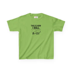 Kids Tee - this is how i Roll Math Pun Funny Classroom - Dipaliz - Lime / Xs - T-shirts
