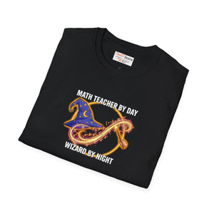 Math Teacher by Day Wizard Night T-shirt, Magical Gift - T-shirts - m