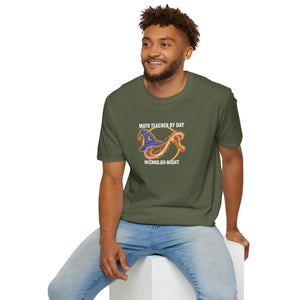 Math Teacher by Day Wizard Night T-shirt, Magical Gift - T-shirts - m