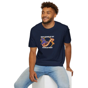 Math Teacher by Day Wizard Night T-shirt, Magical Gift - T-shirts - m