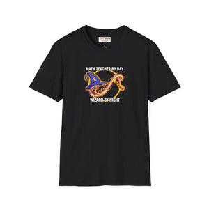 Math Teacher by Day Wizard Night T-shirt, Magical Gift - T-shirts - m