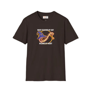 Math Teacher by Day Wizard Night T-shirt, Magical Gift - T-shirts - m