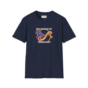 Math Teacher by Day Wizard Night T-shirt, Magical Gift - T-shirts - m