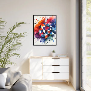 Colorful Geometric Pattern – Matte Canvas - Dipaliz - Posters Prints & Visual Artwork