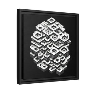 Hexagons Abstract Art – Matte Canvas Black Frame - Dipaliz - Posters Prints & Visual Artwork