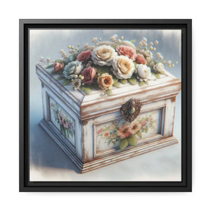Modern Floral Matte Canvas – Black Frame Art - Dipaliz - Posters Prints & Visual Artwork