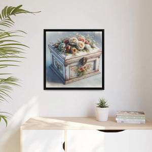 Modern Floral Matte Canvas – Black Frame Art - Dipaliz - Posters Prints & Visual Artwork