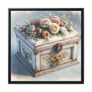 Modern Floral Matte Canvas – Black Frame Art - Dipaliz - Posters Prints & Visual Artwork