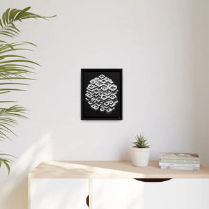 Hexagons Abstract Art Print on Matte Canvas Black Frame - Dipaliz - Posters Prints & Visual Artwork