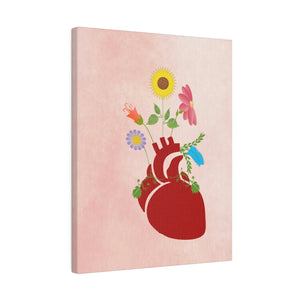 Vibrant Matte Canvas - Floral Heart Radial Pine - Dipaliz - Posters Prints & Visual Artwork