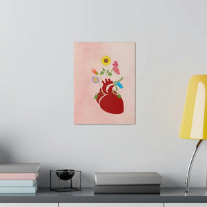 Vibrant Matte Canvas - Floral Heart Radial Pine - Dipaliz - Posters Prints & Visual Artwork