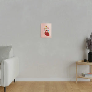 Vibrant Matte Canvas - Floral Heart Radial Pine - Dipaliz - Posters Prints & Visual Artwork