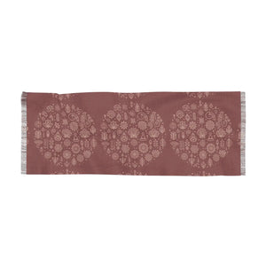 Nature-inspired Sheer Scarf - Forest Motif Polyester - Dipaliz - Scarves & Shawls