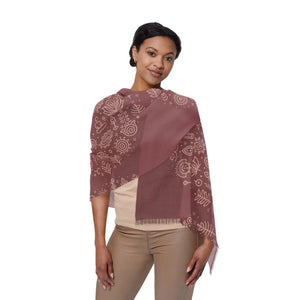 Nature-inspired Sheer Scarf - Forest Motif Polyester - Dipaliz - Scarves & Shawls