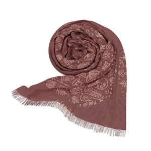 Nature-inspired Sheer Scarf - Forest Motif Polyester - Dipaliz - Scarves & Shawls