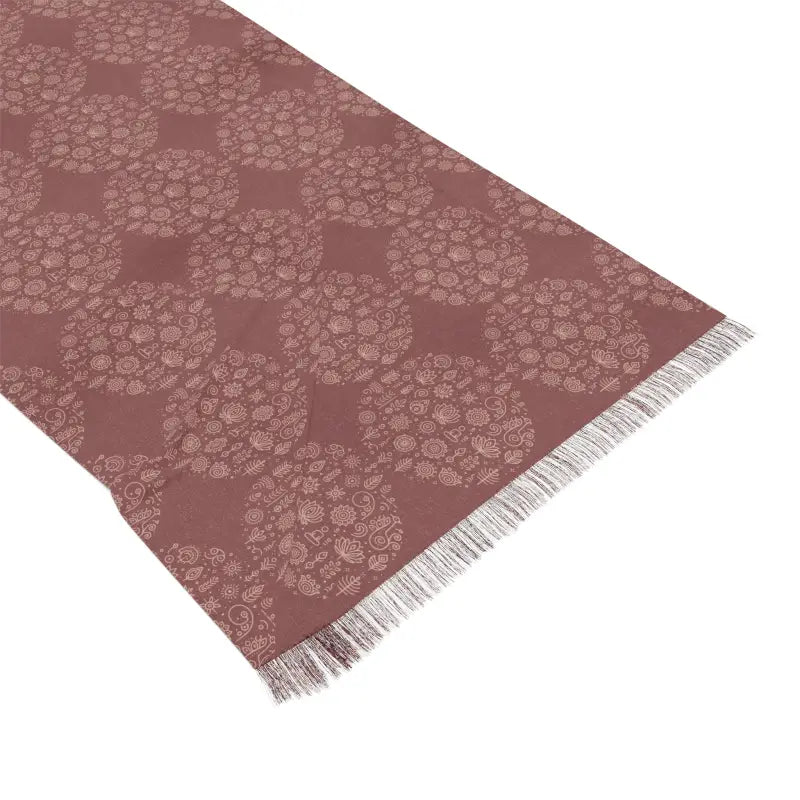 Elevate your Style with a Mauve Nature Line Art Scarf - 27’’ × 73’’