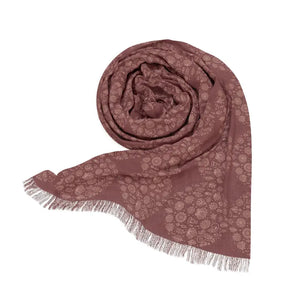 Art Light Scarf - Nature Line Mauve Statement Piece - Dipaliz - 27’’ × 73’’ - Scarves & Shawls