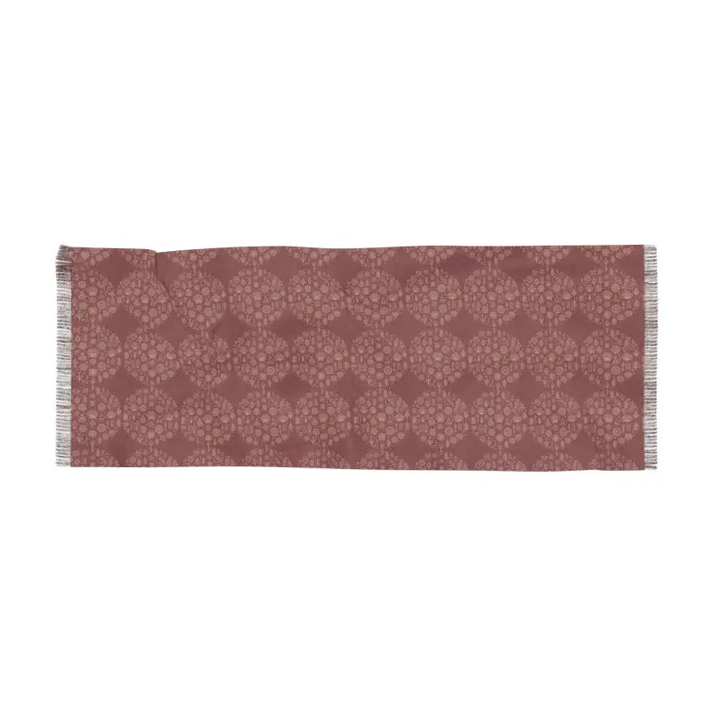 Elevate your Style with a Mauve Nature Line Art Scarf - 27’’ × 73’’