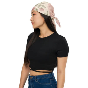 Mauve Roses All-over Print Bandana Premium Versatile Style Dipaliz - Bandanas & Headties