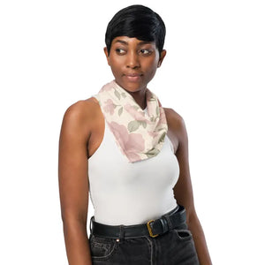 Mauve Roses All-over Print Bandana Premium Versatile Style Dipaliz - l - Bandanas & Headties