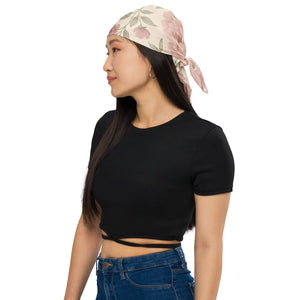 Mauve Roses All-over Print Bandana - Recycled Fabric - Dipaliz - Bandanas & Headties