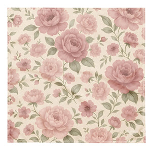 Mauve Roses All-over Print Bandana - Recycled Fabric - Dipaliz - Bandanas & Headties