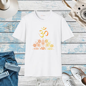 Soft Cotton Aum Mandala Tee - Softstyle t Shirt - Dipaliz - T-shirts