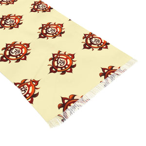 Elegant Aum Pattern Scarf - Spiritual Polyester Design - Dipaliz - Scarves & Shawls