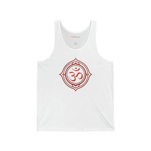 Soft Meditation Aum Tank Top - Serenity Unisex Jersey - Dipaliz - Tops