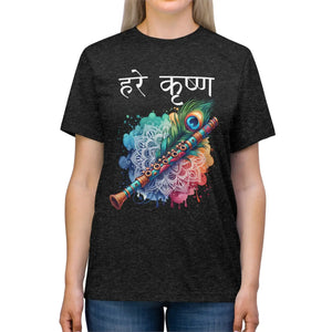 Soft Krishna Bliss Triblend Tee - Vibrant Art - Dipaliz - T-shirts